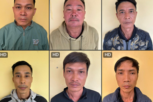 Công an xã Chấn Hưng: Bắt quả tang 6 đối tượng đánh bạc tại cửa hàng tạp hóa 