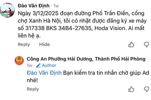 Công an phường Hải Dương giúp Nhân dân tìm giấy tờ đánh rơi