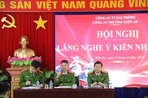 Công an phường Kiến An tổ chức Hội nghị lắng nghe ý kiến Nhân dân năm 2025