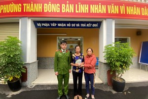 Công an phường Thành Đông: Nhanh chóng xác minh, hỗ trợ công dân nhận lại tài sản đánh rơi