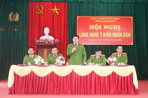 Công an xã An Quang tổ chức Hội nghị Lắng nghe ý kiến Nhân dân