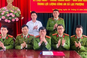 Công an xã Lạc Phượng phát động phong trào thi đua “Ba nhất”