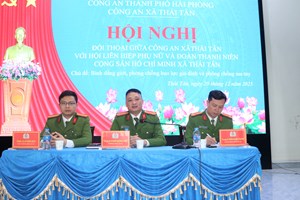 Công an xã Thái Tân tổ chức tiếp xúc, đối thoại với Hội Liên hiệp Phụ nữ và Đoàn Thanh niên xã về bình đẳng giới, phòng chống bạo lực gia đình và ma túy