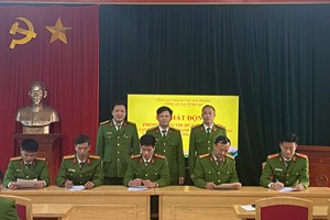 Công an xã Vĩnh Lại tổ chức Lễ phát động phong trào thi đua “Ba nhất”