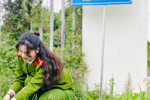 Công an xã Yết Kiêu xây dựng mô hình “Vườn rau sạch – điểm sáng xanh"