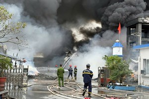 Thông tin về vụ cháy tại nhà xưởng sản xuất giày ở xã Chấn Hưng