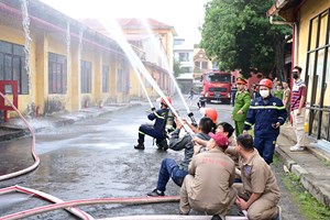 Thực tập phương án chữa cháy, cứu nạn, cứu hộ Công ty cổ phần bao bì PP (phường An Biên)