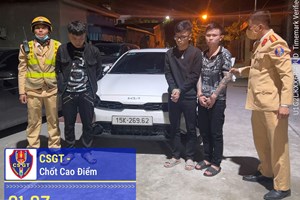  Trạm Cảnh sát giao thông An Hưng (Tổ địa bàn Kiến An) bắt giữ đối tượng tàng trữ trái phép chất ma túy