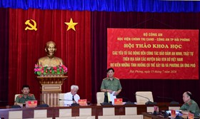 Hội thảo khoa học "Các yếu tố tác động đến công tác bảo đảm an ninh trật tự trên các huyện đảo ven bờ Việt Nam, dự kiến tình huống có thể xảy ra và phương án ứng phó"