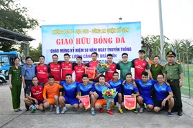 Giao lưu bóng đá giữa Cục C06 – Bộ Công an, Phòng PC06 – CATP và Công an quận Đồ Sơn