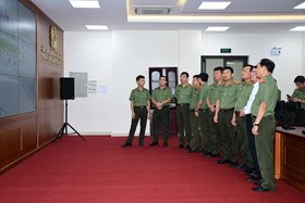 Thiếu tướng Lê Tấn Tới, Thứ trưởng Bộ Công an đến thăm và làm việc với Công an thành phố Hải Phòng