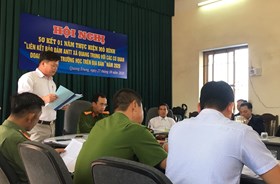 Xã Quang Trung (An Lão): Sơ kết 1 năm thực hiện mô hình "Liên kết bảo đảm an ninh trật tự " với các cơ quan, doanh nghiệp, trường học