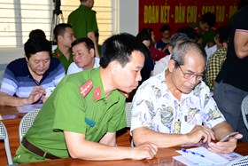 Cảnh sát khu vực Công an quận Hồng Bàng gần dân, sát dân