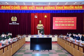 Đảng ủy Công an thành phố tổng kết công tác năm 2020