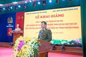 Khai giảng lớp Đại học văn bằng 2 tại Công an thành phố Hải Phòng