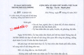 Công dân ra, vào thành phố không phải xuất trình xác nhận của UBND cấp xã, thực hiện khai bác y tế tại các Chốt kiểm soát ra, vào thành phố