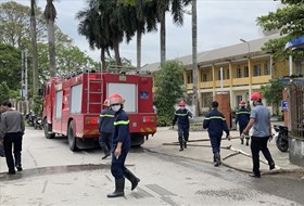 Dập tắt cháy xưởng sản xuất đồ chơi trẻ em tại xã An Hồng, huyện An Dương