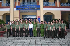 Trung tướng Trần Quốc Tỏ - Thứ trưởng Bộ Công an làm việc tại thành phố Hải Phòng