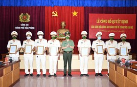 Công bố quyết định của Giám đốc Công an thành phố về công tác cán bộ 
