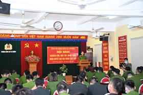 Phòng Cảnh sát Cơ động – CATP: Quán triệt Nghị quyết Đại hội Đảng bộ các cấp