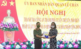 Thanh tra CATP tập huấn, hướng dẫn pháp luật tại UBND quận Lê Chân