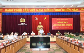 Bí thư Thành ủy Trần Lưu Quang làm việc với Đảng bộ Công an thành phố Hải Phòng