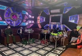 Phát hiện, xử lý quán Karaoke Thu Thủy tại thôn Đồng Tiến, Bắc Hưng, Tiên Lãng vi phạm quy định về phòng chống dịch bệnh Covid-19