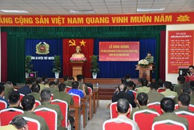 Khai giảng lớp huấn luyện nghiệp vụ Công an xã bán chuyên trách năm 2022