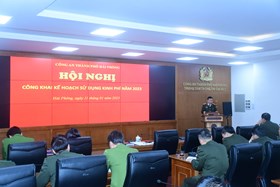 Công an thành phố công khai kế hoạch sử dụng kinh phí năm 2023