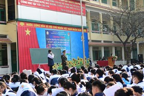 Công an huyện Thuỷ Nguyên: Tuyên truyền pháp luật tới hơn 1.500 học sinh, giáo viên trường THPT Bạch Đằng