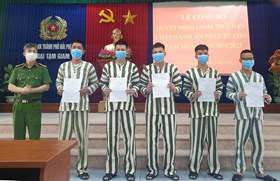 Công bố quyết định giảm thời hạn chấp hành hình phạt tù cho 38 phạm nhân đợt 30-4-2023