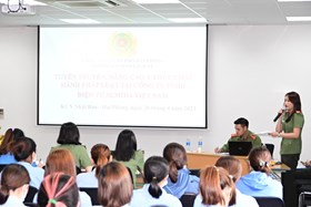Phòng An ninh kinh tế: Tuyên truyền pháp luật tại Công ty TNHH Điện tử Sumida Việt Nam (Khu Công nghiệp Nhật Bản)