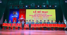 Bế mạc hội thi Điều lệnh, quân sự, võ thuật cho lực lượng trực tiếp chiến đấu trong CAND, lần thứ 2, năm 2023 – Bảng thi số 1:  Đội tuyển CATP Hải Phòng giành giải Nhì toàn đoàn