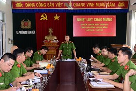 Lãnh đạo Công an thành phố giao nhiệm vụ cho Công an cơ sở trong tháng cao điểm phòng, chống ma túy.