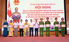 Quận Kiến An: Biểu dương 22 tập thể, cá nhân xuất sắc trong 10 năm đẩy mạnh phong trào Toàn dân bảo vệ ANTQ tình hình mới