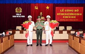 Công bố các Quyết định của Bộ trưởng Bộ Công an về công tác cán bộ 