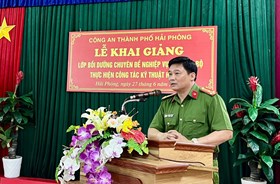 Tập huấn đội ngũ CBCS điều tra, kỹ thuật hình sự Công an 14 quận huyện
