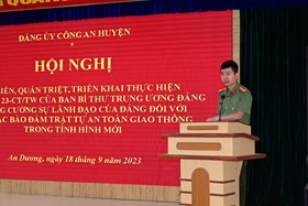 Công an huyện An Dương:  Tổ chức tuyên truyền, triển khai Chỉ thị số 23-CT/TW của Ban Bí thư