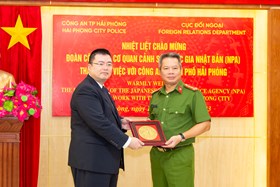 Công an Hải Phòng tiếp và làm việc với đoàn công tác Cơ quan Cảnh sát quốc gia Nhật Bản