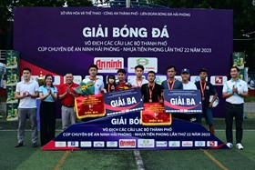 Giải bóng đá Vô địch các CLB thành phố Cúp Chuyên đề An ninh Hải Phòng - Nhựa Tiền Phong lần thứ 22: CLB Hiếu Thảo (Ngô Quyền) giành vô địch
