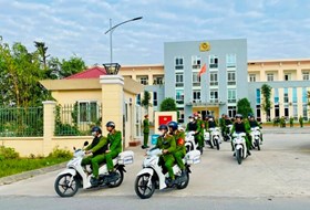 Công an huyện Kiến Thụy ra quân Đợt cao điểm tấn công, trấn áp tội phạm bảo đảm ANTT dịp Tết Nguyên đán Giáp Thìn 2024