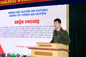 Đảng ủy Công an huyện An Dương: Quán triệt, tuyên truyền Nghị quyết Hội nghị TW 8 Ban Chấp hành Trung ương Đảng khóa XIII