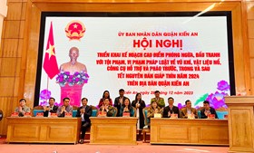 Quận Kiến An: Phát động cao điểm tấn công trấn áp tội phạm, thu hồi VK-VLN-CCHT, đảm bảo an ninh trật tự Tết Nguyên đán 2024