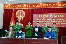 Tuyên truyền, phổ biến quy định pháp luật trong hoạt động kinh doanh dịch vụ karaoke trên địa bàn huyện Kiến Thụy