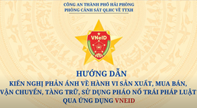 Hướng dẫn gửi kiến nghị, phản ánh về hành vi sản xuất, mua bán, vận chuyển, tàng trữ, sử dụng pháo nổ trái pháp luật qua ứng dụng VNeID
