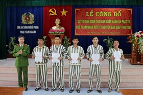 74 phạm nhân được giảm thời hạn chấp hành án phạt tù dịp Tết Nguyên đán 2024