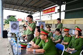Kiểm tra công tác chuẩn bị Lễ ra mắt Lực lượng tham gia bảo vệ  an ninh, trật tự ở cơ sở tại huyện An Dương