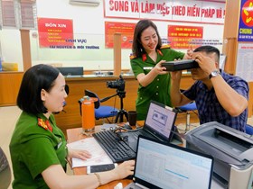 Công an quận Lê Chân tổ chức Lễ phát động triển khai Luật Căn cước năm 2023
