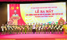 Huyện Thủy Nguyên ra mắt Lực lượng tham gia bảo vệ an ninh trật tự ở cơ sở