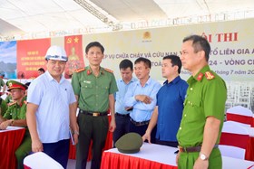 Kiểm tra công tác chuẩn bị tổ chức đăng cai Hội thi nghiệp vụ chữa cháy và cứu nạn, cứu hộ “Tổ liên gia an toàn PCCC” toàn quốc năm 2024 - vòng chung kết 